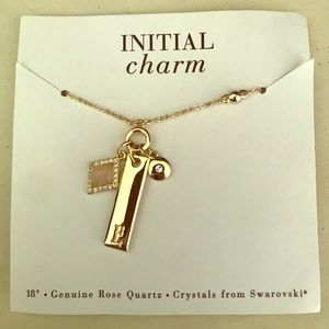 E initial necklace from White House Black Market